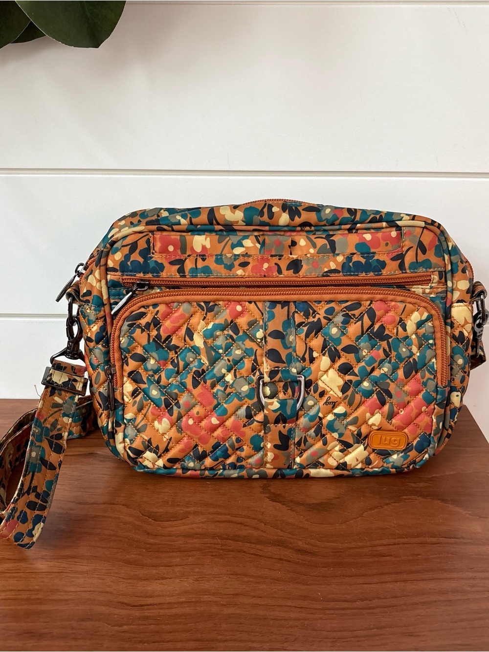 Lug Scoop 2 Crossbody Bag Purse Fall Floral Quilted Convertible Travel RFID NWOT